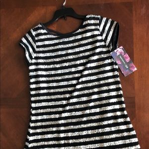 NWT Nowadays Black/Silver Sequin Dress